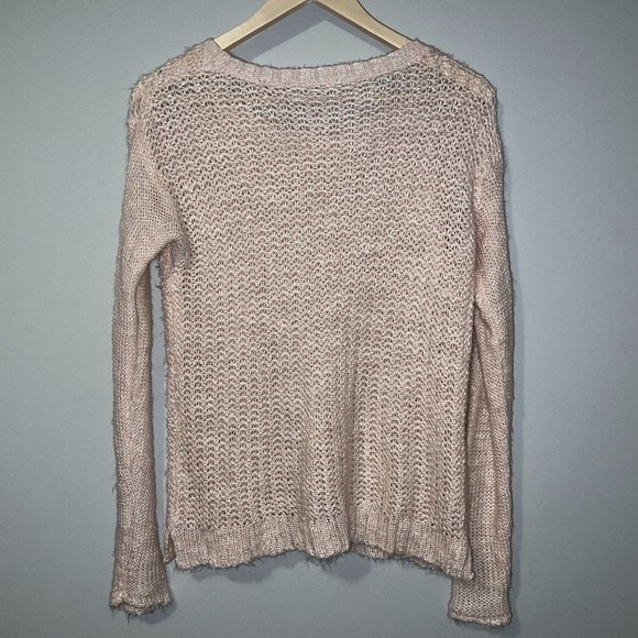 Gorgeous Aeropostale Light Pink Soft Loose Knit Sweater - Picture 3 of 6